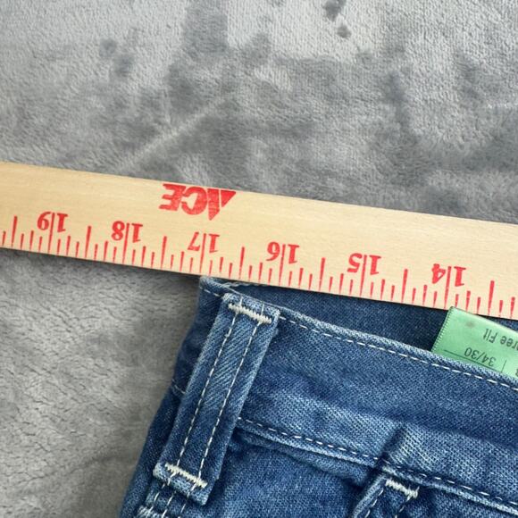 Carhartt Men's Dungaree Fit Straight Jeans 34x30 Blue Denim - Picture 7 of 10